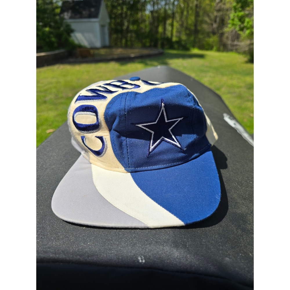 Vintage Dallas Cowboys Eastport Snapback Hat Team NFL Colorblock Blue‎ Grey OSFA
